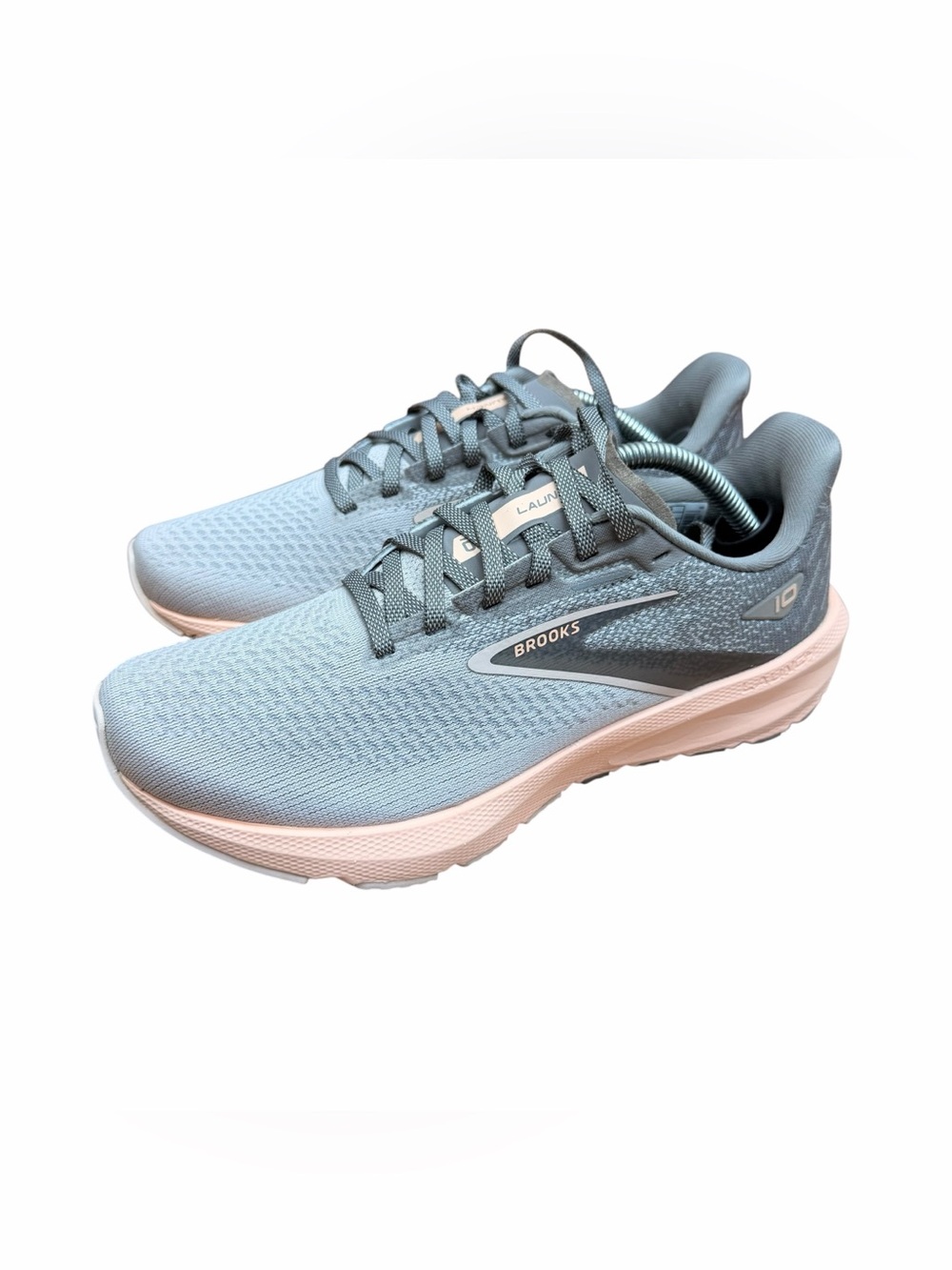 Brooks Launch 10 Women's size 7 Running Shoes   Crystal Gray Peach Med